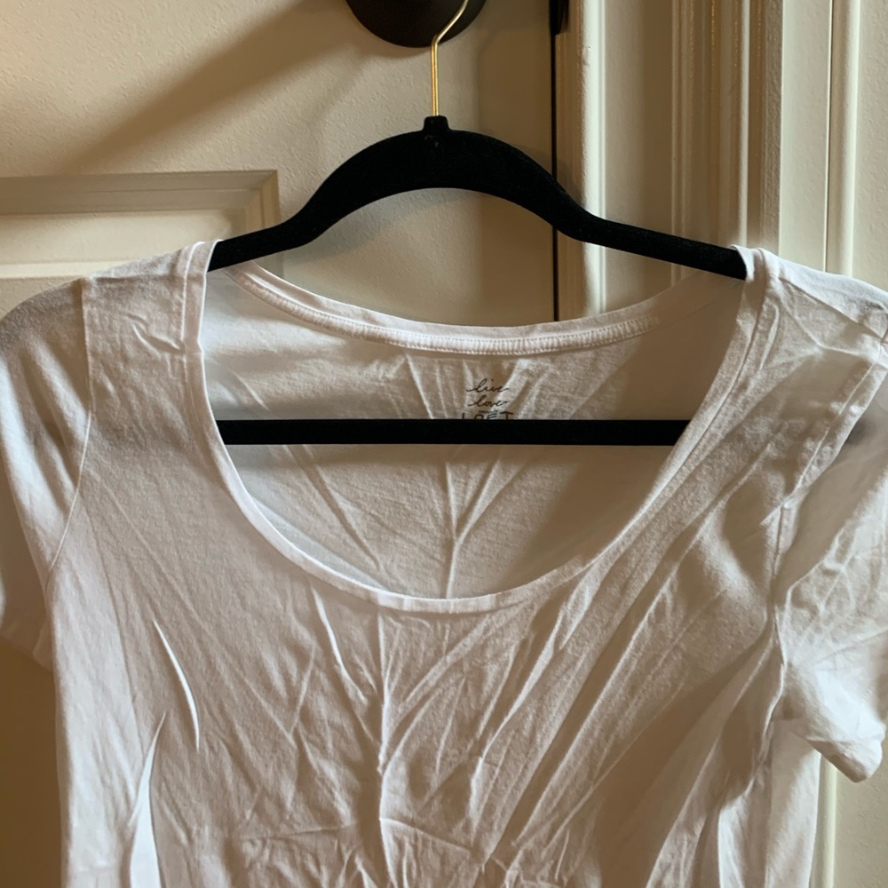 Loft white scoop neck t-shirt